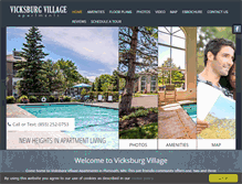 Tablet Screenshot of liveatvicksburgvillage.com